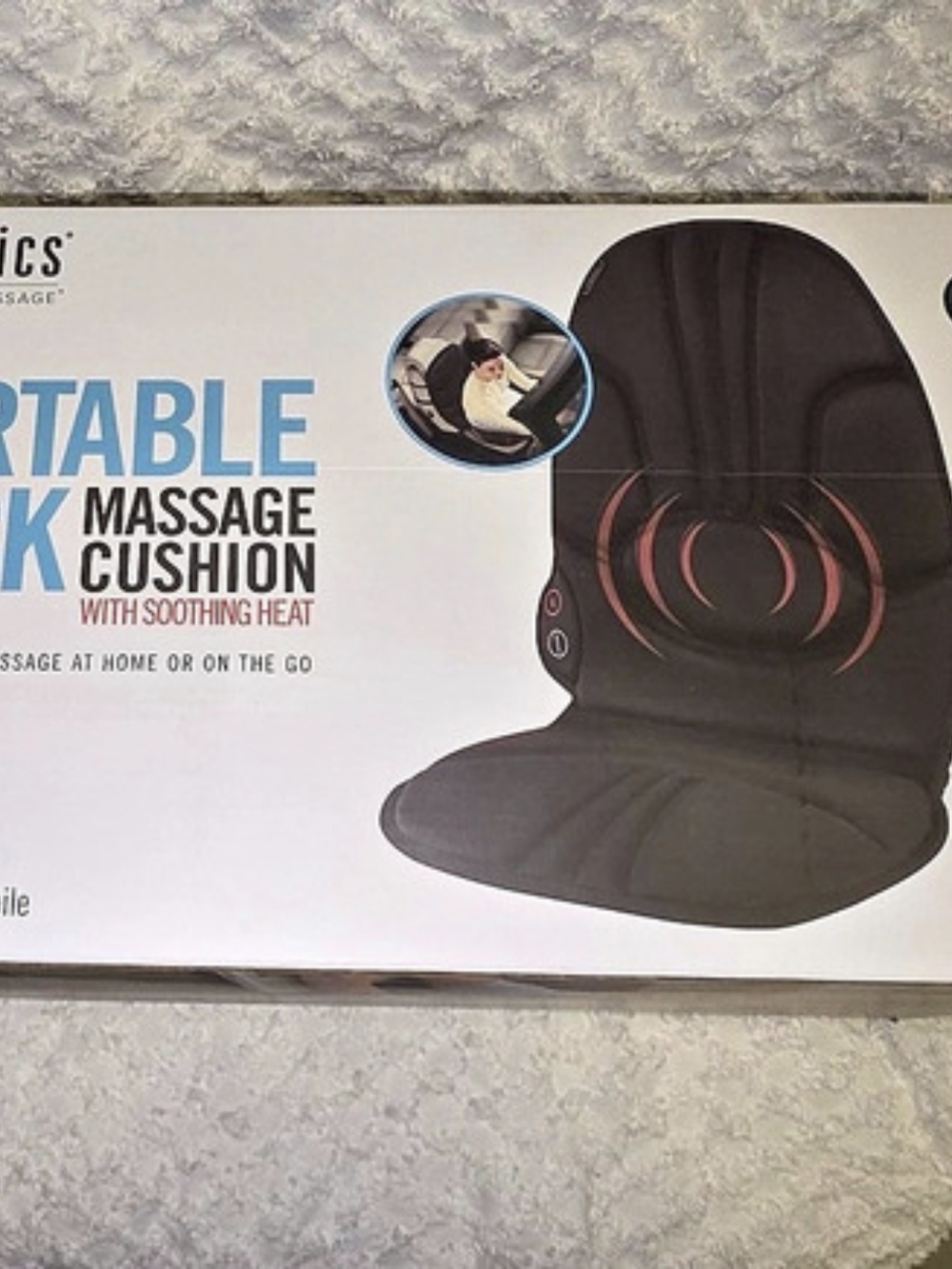 Homedics Portable Back Massage Cushion with Soothing Heat